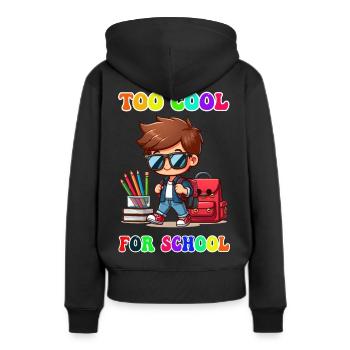 Pour se rafraîchir pour l’école - Sweat à capuche Premium bio Femme - noir - Dos - Julia (174cm)