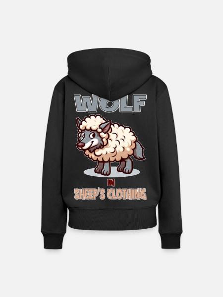 Wolf in Sheep's clothing - Frauen Premium Bio Hoodie - Schwarz