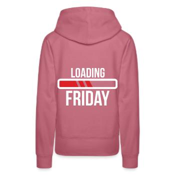 Chargement vendredi enfin week-end - Sweat à capuche Premium bio Femme - mauve - Dos - Isabella (175cm)