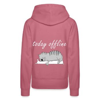 today offline - Frauen Premium Bio Hoodie - Malve - Hinten - Isabella (175cm)