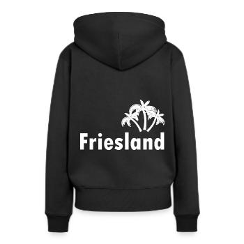 Frise - Sweat à capuche Premium bio Femme - noir - Dos - Julia (174cm)