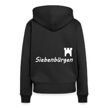 Ausflug nach Transylvania - Frauen Premium Bio Hoodie - Schwarz - Hinten - Julia (174cm)