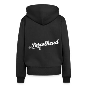 Tête d’essence - Sweat à capuche Premium bio Femme - noir - Dos - Julia (174cm)