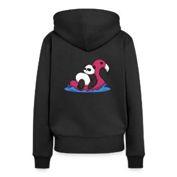 Panda Floater Chiller Chill Out - Sweat à capuche Premium bio Femme - noir - Dos - Julia (174cm)