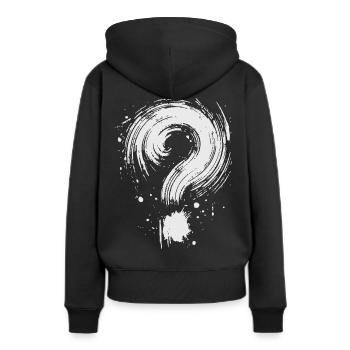 Quête mystérieuse - Sweat à capuche Premium bio Femme - noir - Dos - Julia (174cm)