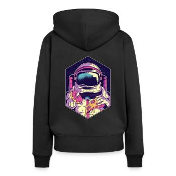 Astronaut food. - Women’s Premium Organic Hoodie - black - Back - Julia (174cm)