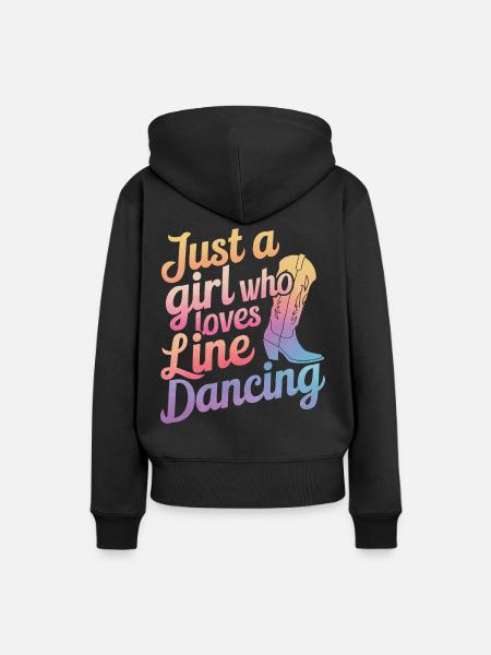 Line Dancing Tanzen Tänzer - Frauen Premium Bio Hoodie - Schwarz
