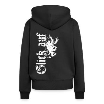 Glick sur la Sachsen Erzgebirge Armoiries Erzgebirger - Sweat à capuche Premium bio Femme - noir - Dos - Julia (174cm)