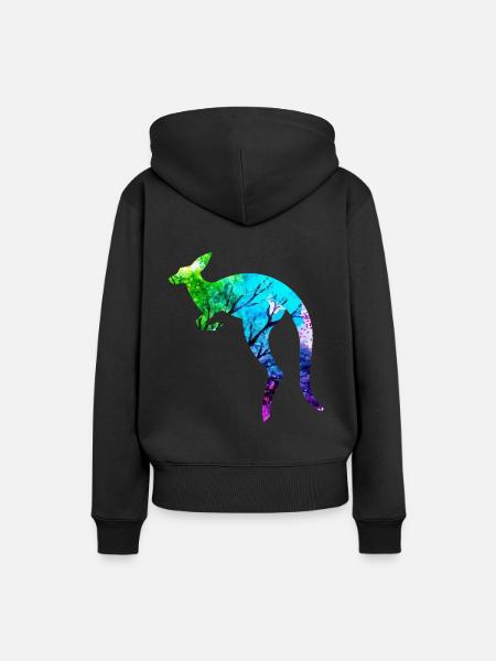 kangaroo - Women’s Premium Organic Hoodie - black