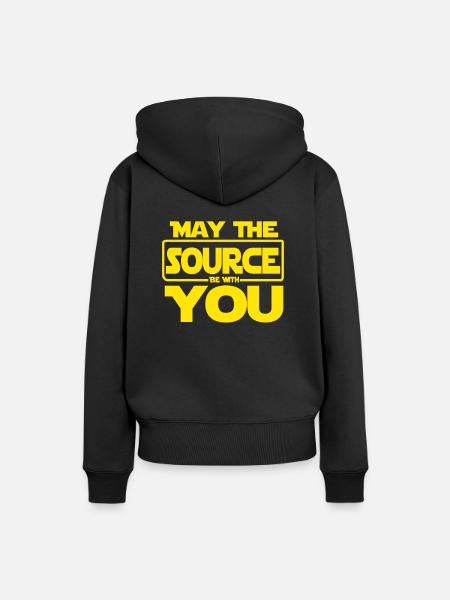 May the Source be with You Coding Code - Women’s Premium Organic Hoodie - black