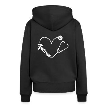 Notarzt Stethoskop Notfall Erste Hilfe - Frauen Premium Bio Hoodie - Schwarz - Hinten - Julia (174cm)