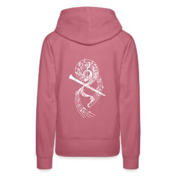 Oboe Musiker Musikinstrument Konzert - Frauen Premium Bio Hoodie - Malve - Hinten - Isabella (175cm)