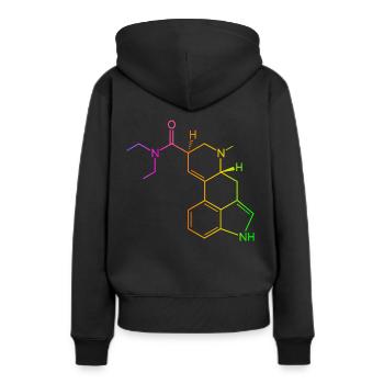 GOA Hofmann formule du bonheur formule structurelle - Sweat à capuche Premium bio Femme - noir - Dos - Julia (174cm)