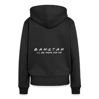 Bangtan KPOP Beats Korean Popmusik - Frauen Premium Bio Hoodie - Schwarz - Hinten - Julia (174cm)