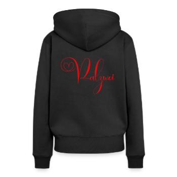 Palatinat Palatinat Rhénanie Forêt-Noire - Sweat à capuche Premium bio Femme - noir - Dos - Julia (174cm)