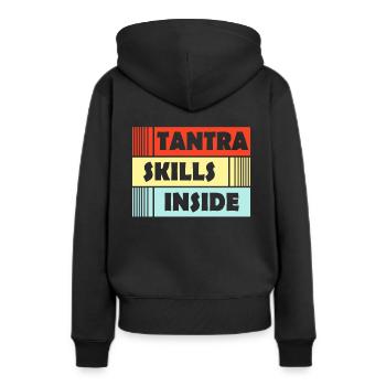 Tantra Skill Hindouisme Bouddhisme Yoga - Sweat à capuche Premium bio Femme - noir - Dos - Julia (174cm)