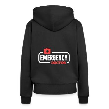 Notarzt Sanitäter Ersthelfer Notfall Krank - Frauen Premium Bio Hoodie - Schwarz - Hinten - Julia (174cm)