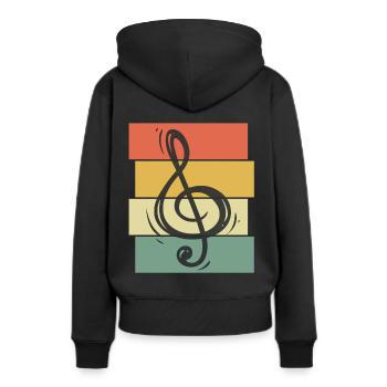 Sinfonie Orchester Musiknote Konzert Instrument - Frauen Premium Bio Hoodie - Schwarz - Hinten - Julia (174cm)
