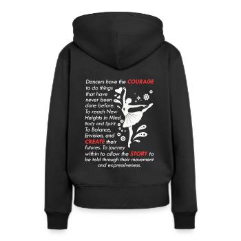 Ballett Tänzerin Tanzschule Ballerina - Frauen Premium Bio Hoodie - Schwarz - Hinten - Julia (174cm)