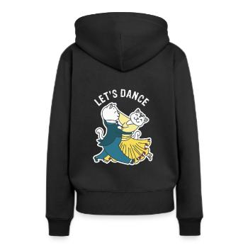 Foxtrot école de danse classe de danse danse drôle - Sweat à capuche Premium bio Femme - noir - Dos - Julia (174cm)