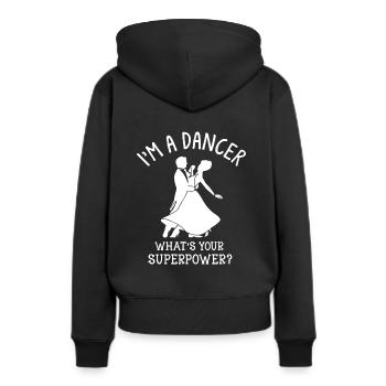Foxtrot danseur école de danse classe de danse danse - Sweat à capuche Premium bio Femme - noir - Dos - Julia (174cm)