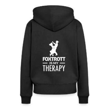 Foxtrott Tanz Therapie Tanzen Tänzerin - Frauen Premium Bio Hoodie - Schwarz - Hinten - Julia (174cm)