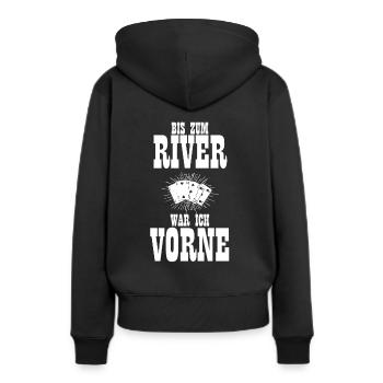 Poker Flop Turn River gagnants Poker - Sweat à capuche Premium bio Femme - noir - Dos - Julia (174cm)