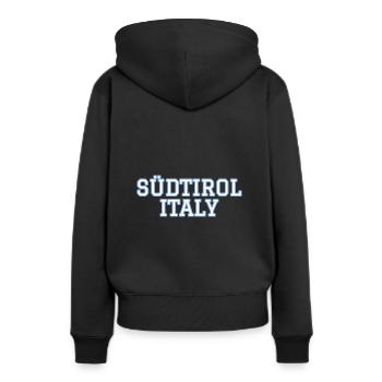 Tyrol du Sud Italie Tyrol du Tyrol du Sud - Sweat à capuche Premium bio Femme - noir - Dos - Julia (174cm)