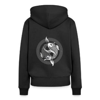 Poissons Koi Nishikigoi Carpes Monde marin - Sweat à capuche Premium bio Femme - noir - Dos - Julia (174cm)