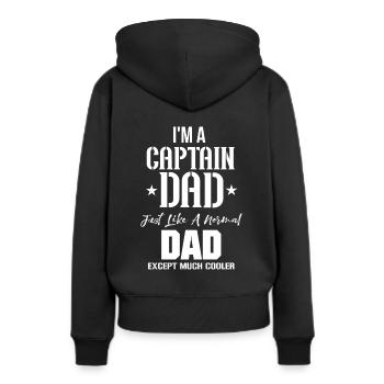Capitaine de bateau yacht yacht nautique marin nautique - Sweat à capuche Premium bio Femme - noir - Dos - Julia (174cm)