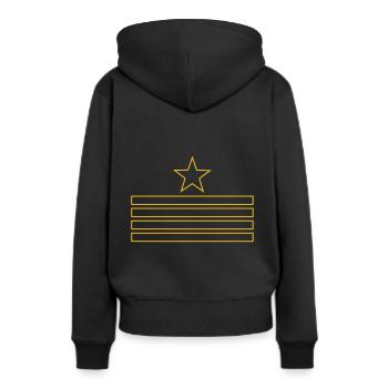 Kapitän Stern Nautiker Bootsmann Skipper Nautik - Frauen Premium Bio Hoodie - Schwarz - Hinten - Julia (174cm)