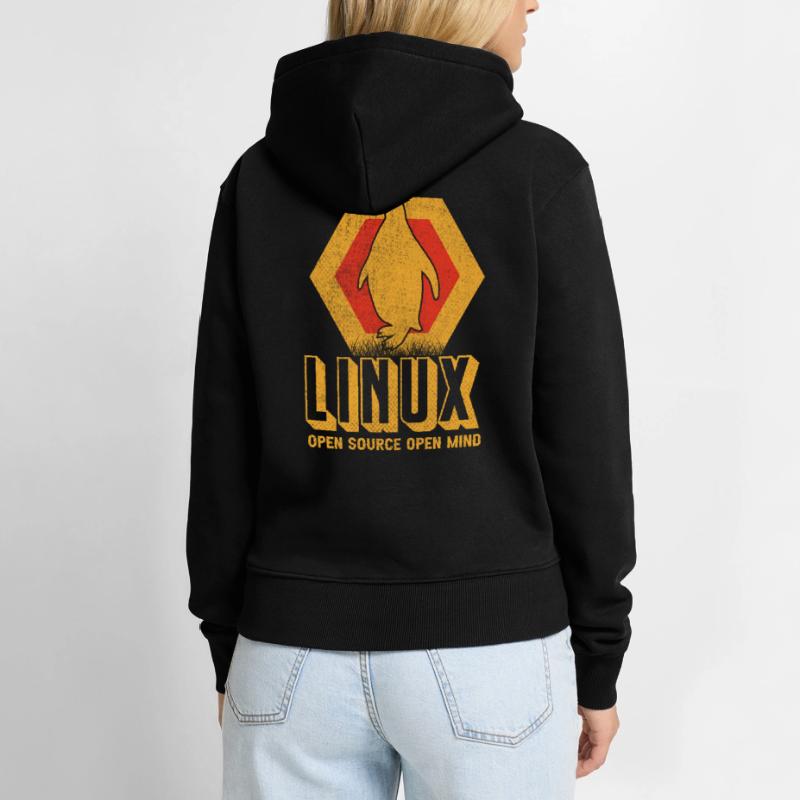 Linux Geek Penguin Nerd Computer Scientist Women’s Premium Organic Hoodie
