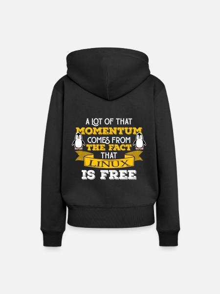 Linux Nerd Computer IT Geek - Frauen Premium Bio Hoodie - Schwarz