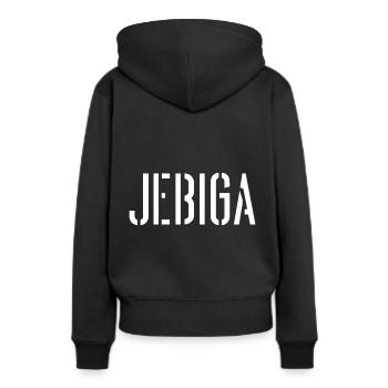 Serbe Jebiga Serbie Serbes - Sweat à capuche Premium bio Femme - noir - Dos - Julia (174cm)