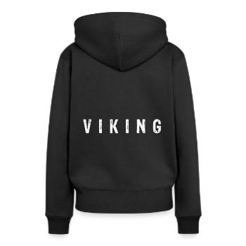 Guerriers vikings - Sweat à capuche Premium bio Femme - noir - Dos - Julia (174cm)