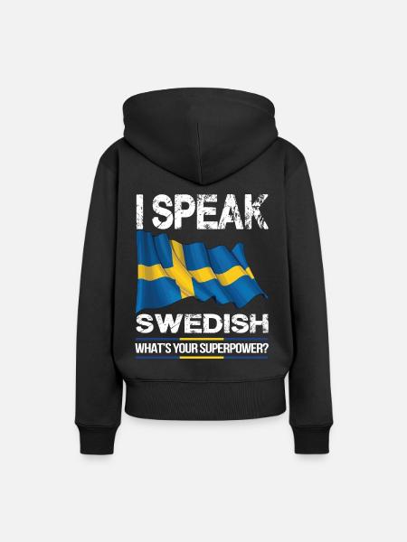 Swedish Swedish Sweden flag - Women’s Premium Organic Hoodie - black