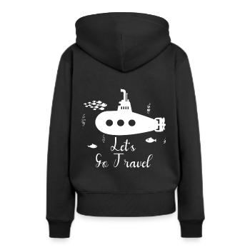 Sous-marin sous-marin plongée sous-marine - Sweat à capuche Premium bio Femme - noir - Dos - Julia (174cm)