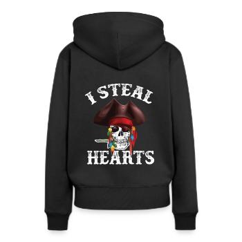 Pirates Pirat Pirates Chapeau pirate - Sweat à capuche Premium bio Femme - noir - Dos - Julia (174cm)