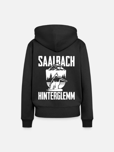 Saalbach Hinterglemm Snowboard Alps Mountains - Women’s Premium Organic Hoodie - black