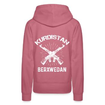 Kurdistan Berxwedan Kurdisch Kurde - Sweat à capuche Premium bio Femme - mauve - Dos - Isabella (175cm)