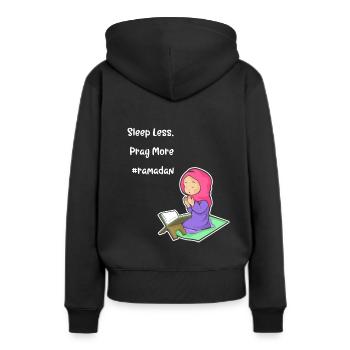 Koran Sure Vers Allah Gott Islam Moslem Geschenk - Frauen Premium Bio Hoodie - Schwarz - Hinten - Julia (174cm)