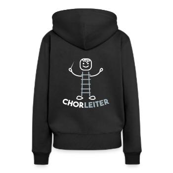 Chorleiter Chor Dirigent Stimmen Musik Geschenk - Frauen Premium Bio Hoodie - Schwarz - Hinten - Julia (174cm)