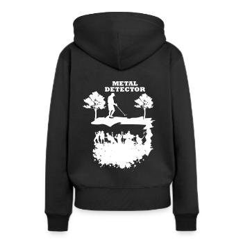 Détecteur de métaux Heavy Metal Metalcore Gift - Sweat à capuche Premium bio Femme - noir - Dos - Julia (174cm)