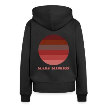 Die Mission zum Planeten Mars - Frauen Premium Bio Hoodie - Schwarz - Hinten - Julia (174cm)