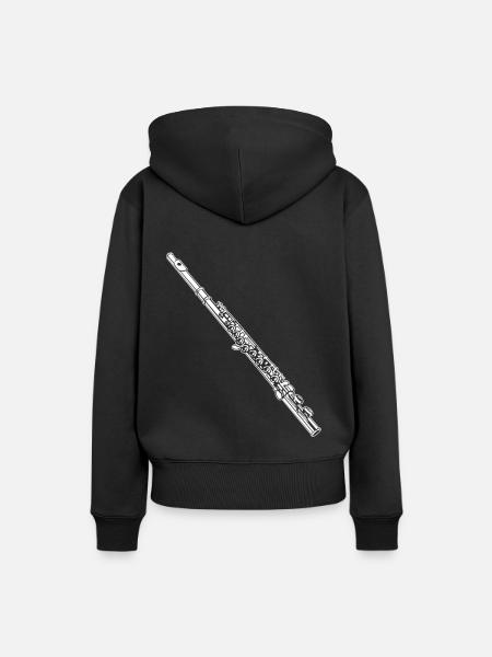 Querflöte Querflöten Spieler T-Shirt Geschenk - Frauen Premium Bio Hoodie - Schwarz