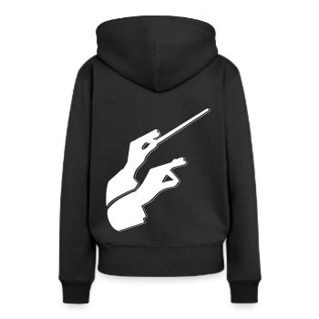 Tee shirt Chef d'orchestre cadeau Kapellmeister - Sweat à capuche Premium bio Femme - noir - Dos - Julia (174cm)