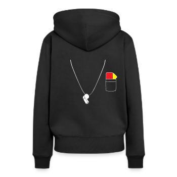 Schiedsrichter Schiri T-Shirt Geschenk Rote Karte - Frauen Premium Bio Hoodie - Schwarz - Hinten - Julia (174cm)