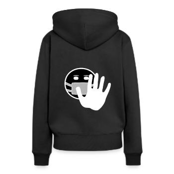 Gardez vos distances - Sweat à capuche Premium bio Femme - noir - Dos - Julia (174cm)
