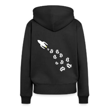 La Voie lactée Bitcoin - Sweat à capuche Premium bio Femme - noir - Dos - Julia (174cm)