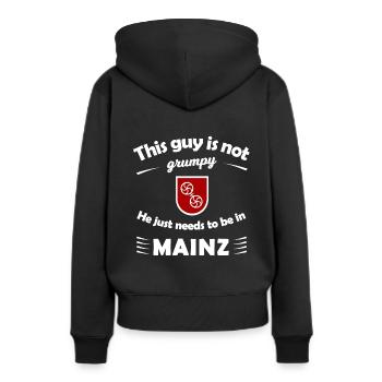 Les habitants de Mayence - Sweat à capuche Premium bio Femme - noir - Dos - Julia (174cm)